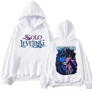 Solo Leveling Statue of God White Hoodie