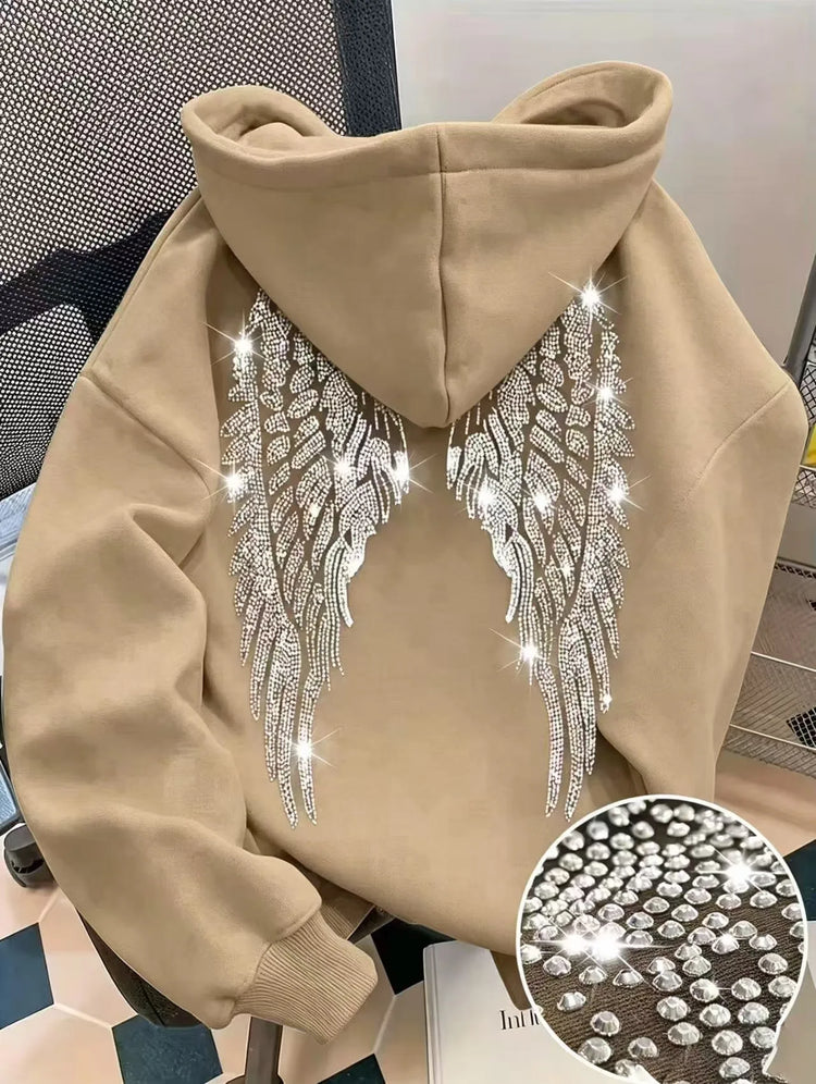 Wings and Rhinestone Hoodie