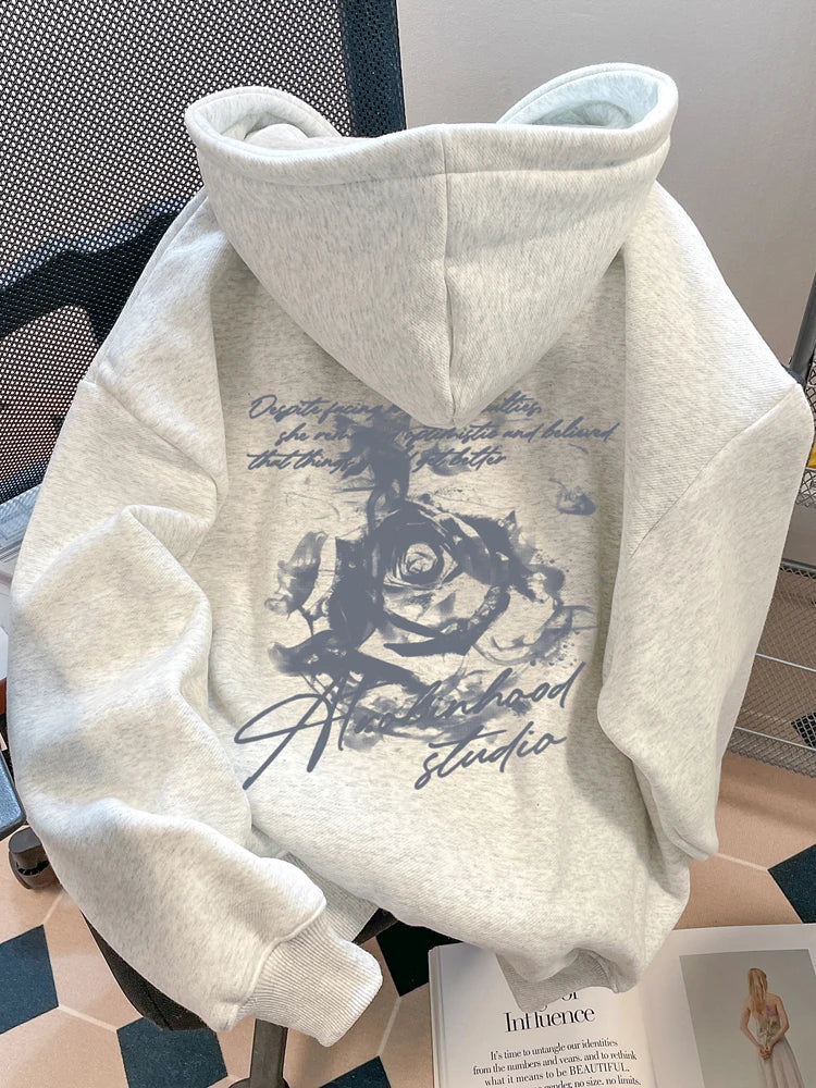 Rose Flower Hoodie