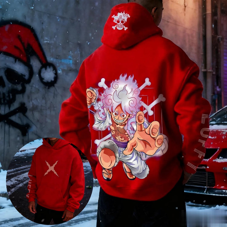 One Piece Luffy Red Hoodie