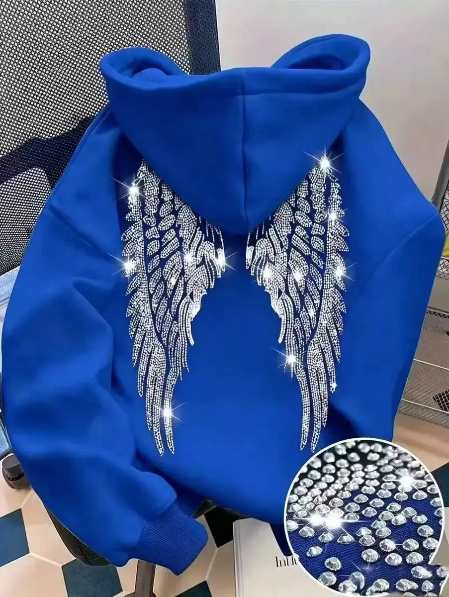 Wings and Rhinestone Hoodie
