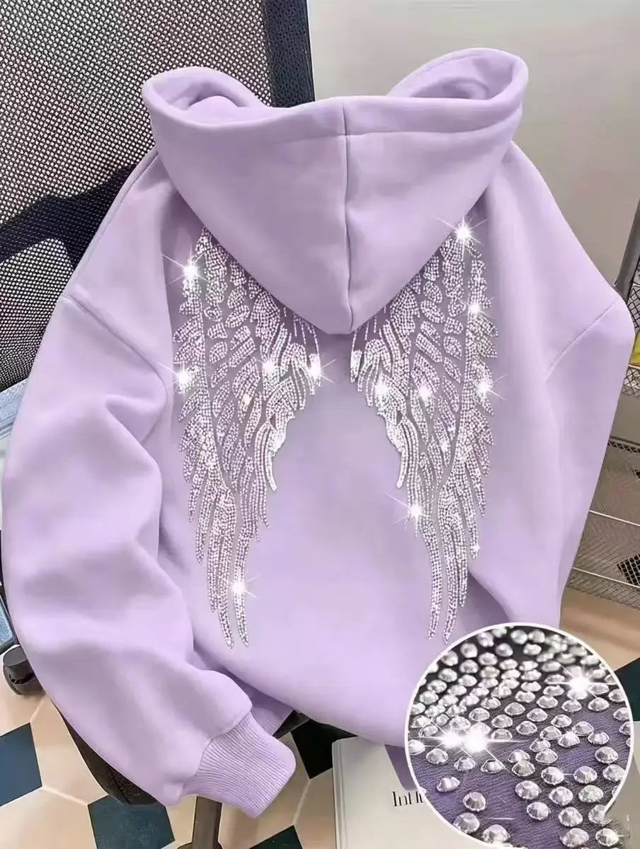 Wings and Rhinestone Hoodie