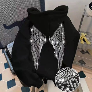 Wings and Rhinestone Hoodie