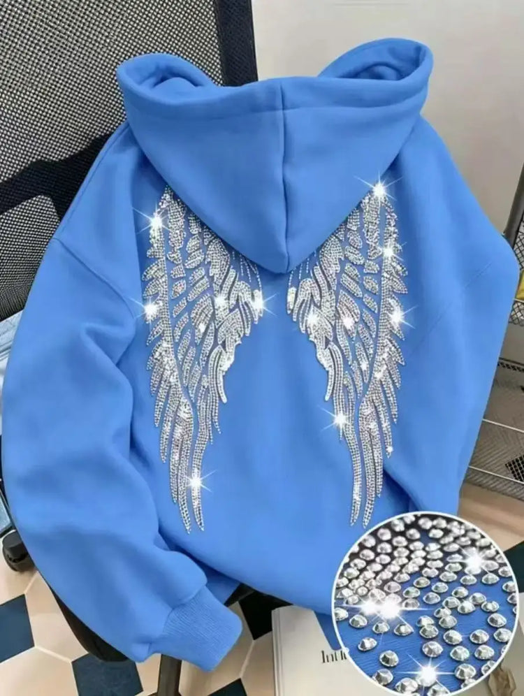 Wings and Rhinestone Hoodie