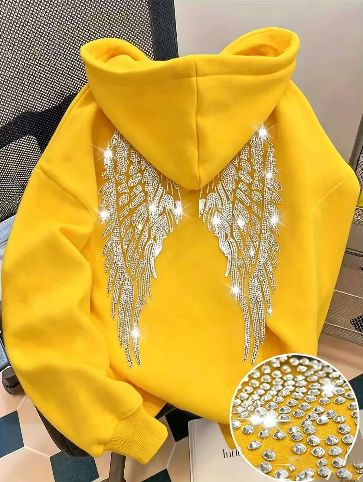 Wings and Rhinestone Hoodie