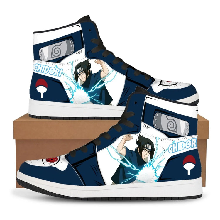 Naruto Sasuke Uchiha High Top Sneakers